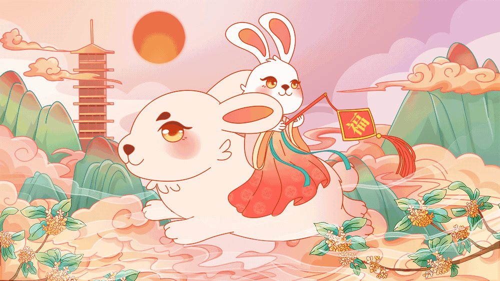 在中国古代传说中,月亮上有一只仙兔,浑身洁白如玉,唤作"玉兔".