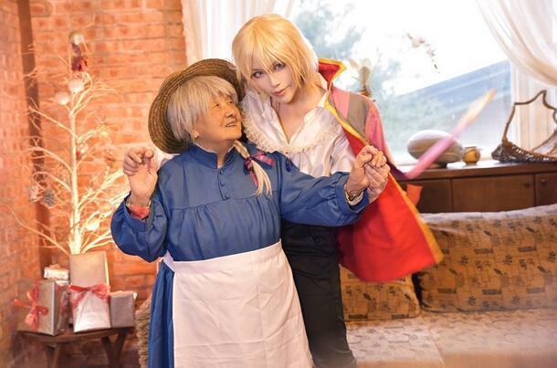 祖孙cos 哈尔的移动城堡 移动城堡 哈尔 苏菲 哈尔的移动城堡