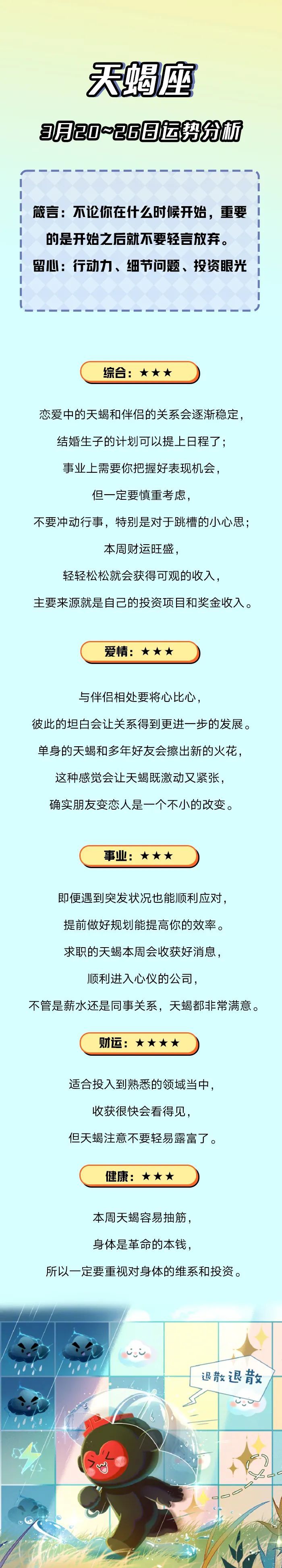 12星座周運分析（3.20～3.26）小啄賺錢有風險嗎