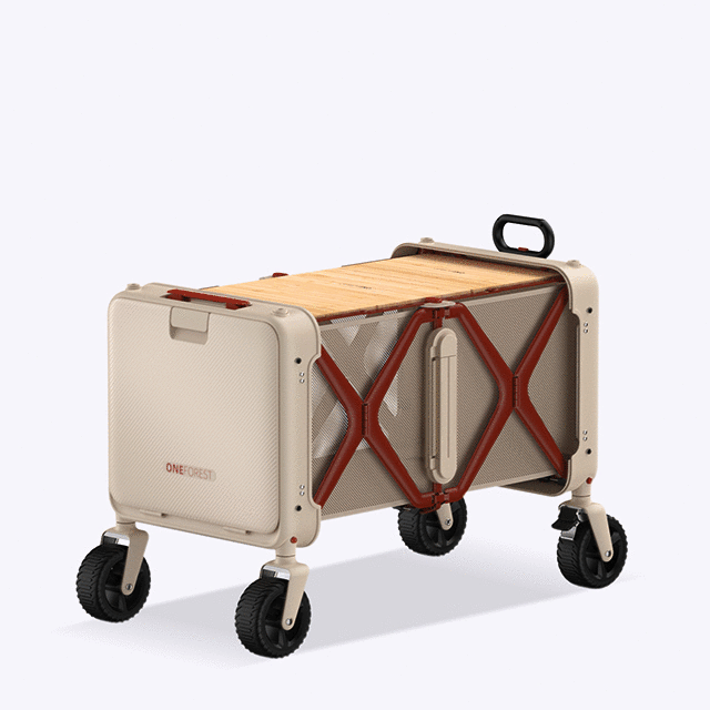 百变折叠露营车能变身餐桌餐车茶几床头柜好实用