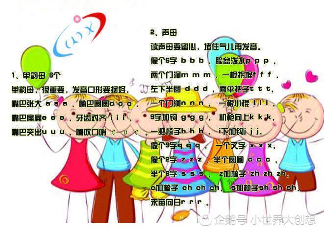 拼音口诀儿歌,背过它,孩子拼音不用愁