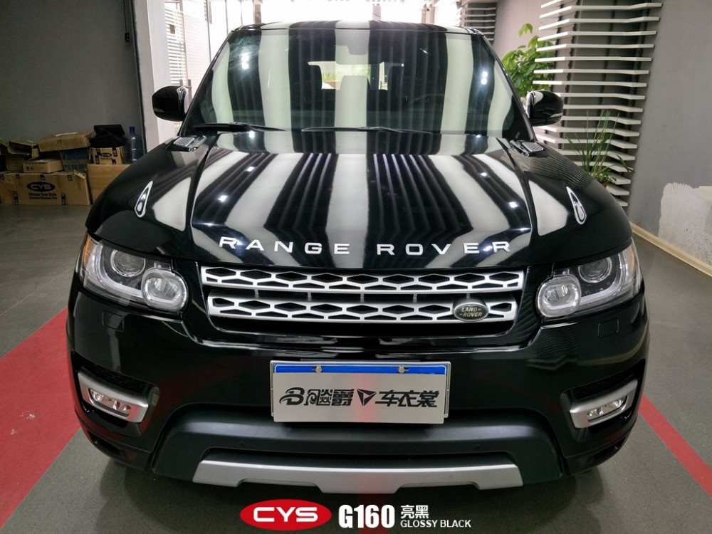 黑武士 路虎揽胜运动版亮黑车身改色贴膜