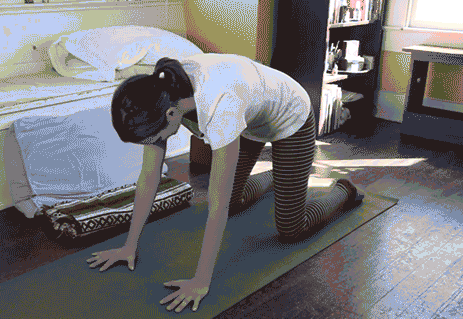 猫背式伸展骨盆肌群