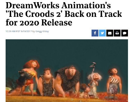 终于回来了 《疯狂原始人2》定档2020年9月18日 