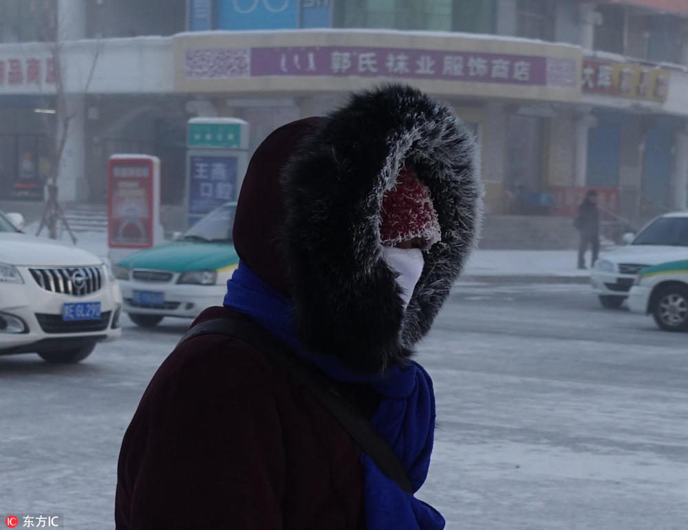 6℃!呼伦贝尔街头行人变"白发魔女"出门脸被冻通红