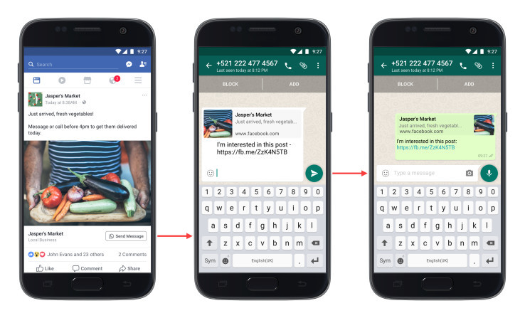 Facebook 将广告整合至WhatsApp聊天工具中