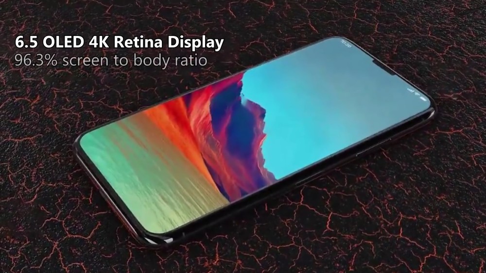 6.5寸4K全面屏+屏下指纹识别 iPhone XL概念图