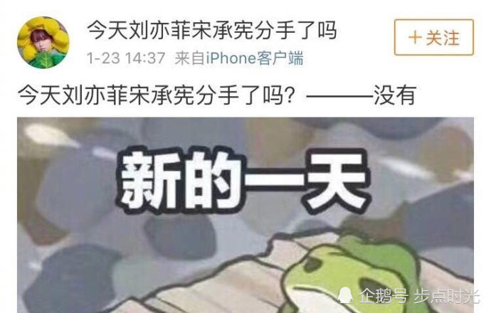刘亦菲微博关注讨论与宋承宪恋情相关账号,这