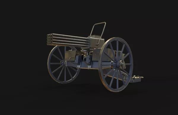 伏波军"打字机"重机枪概念图