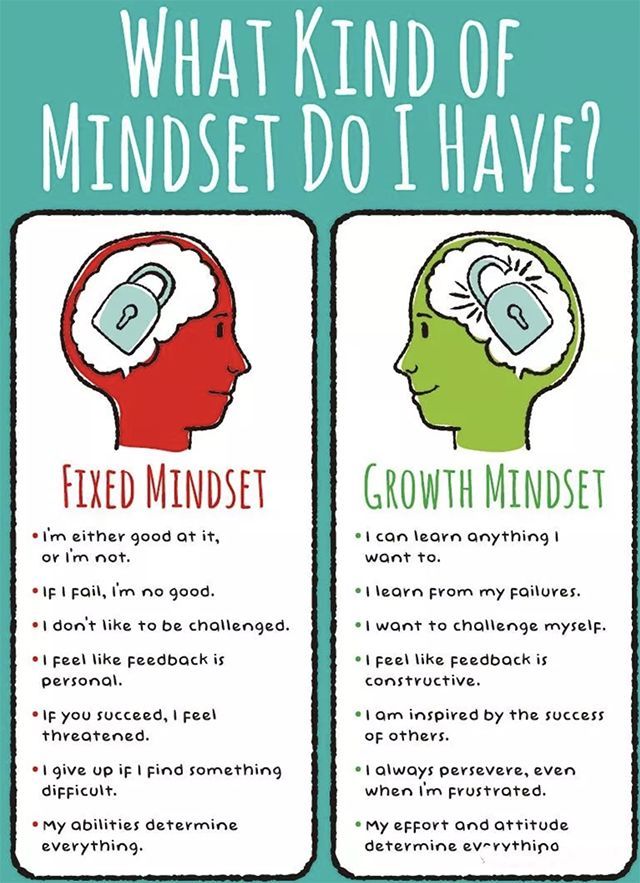 拥有固定性思维(fixed mindset)的人觉得人的智力和天赋都是与生俱