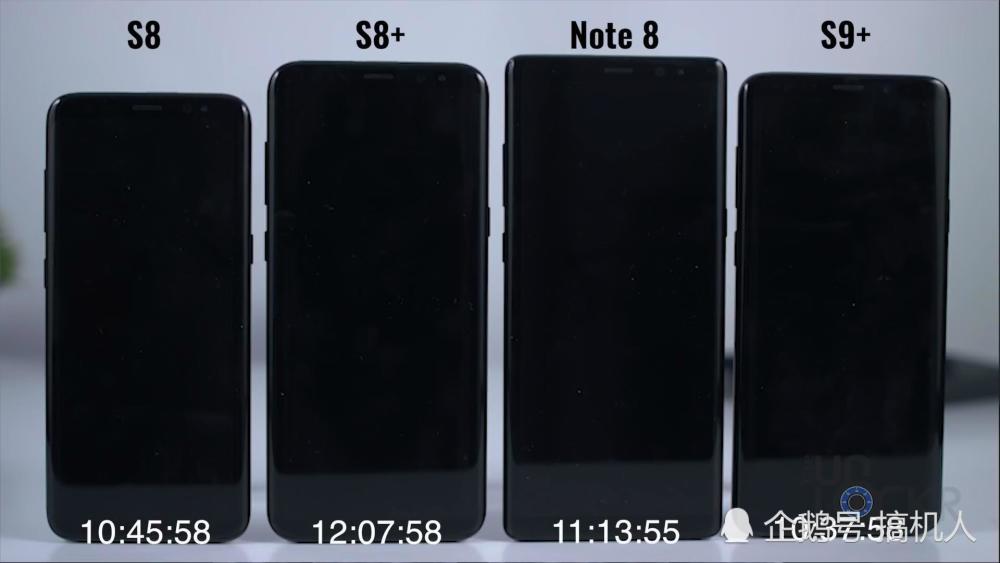 4款三星手机电池比拼:三星S9+与S8+续航差距