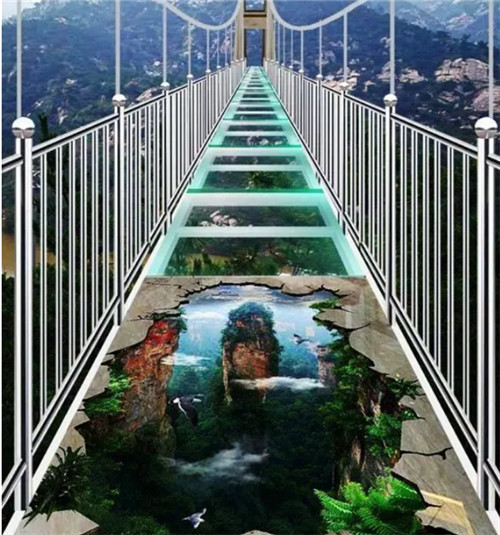 贺金顶山5d玻璃天桥正式开通