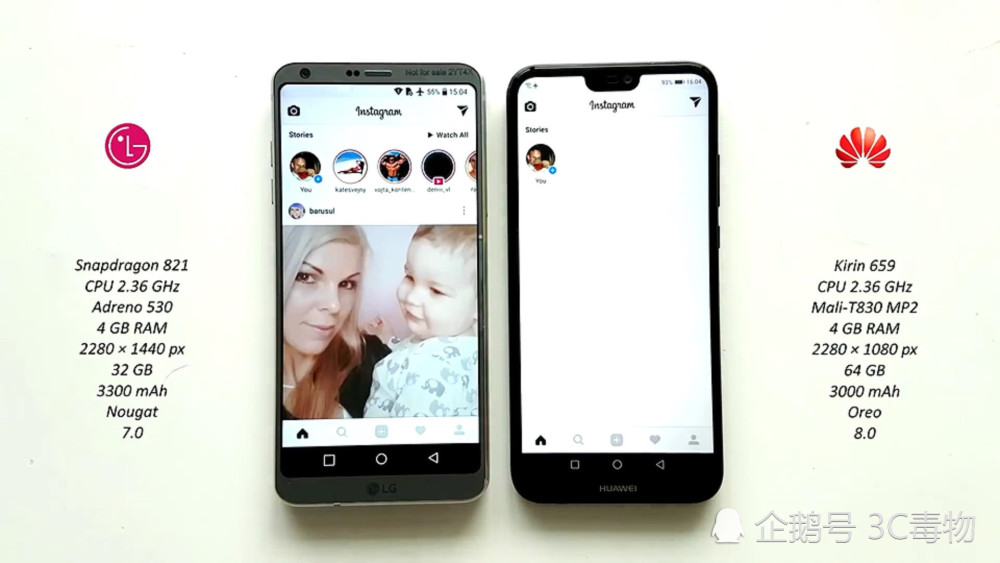 华为p20和lgg6性能测试 麒麟659比骁龙821差这么多