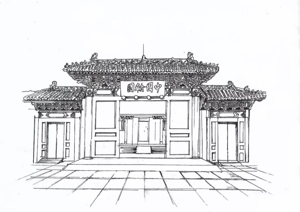 河大学生用钢笔手绘开封美景竟然如此惊艳