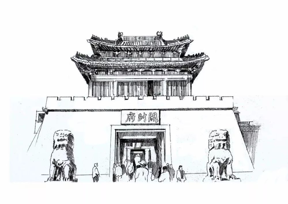 河大学生用钢笔手绘开封美景竟然如此惊艳