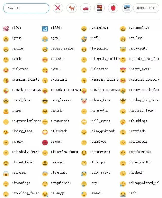 emoji表情对照表中文-千图网