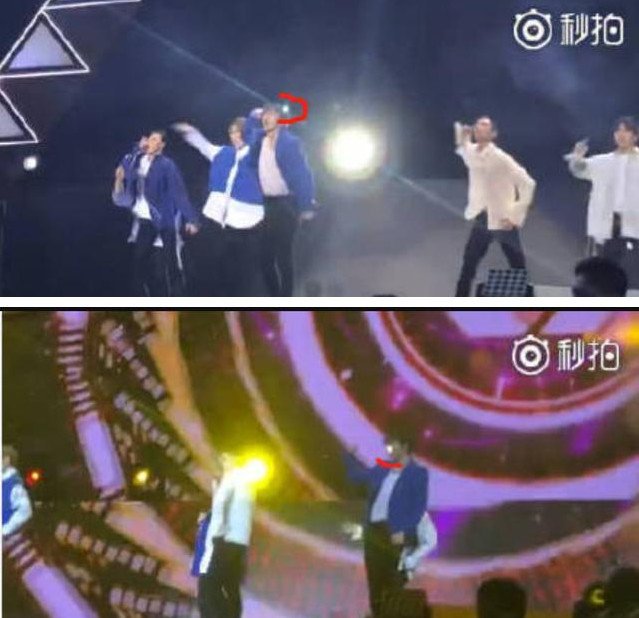 蔡徐坤被激光笔照