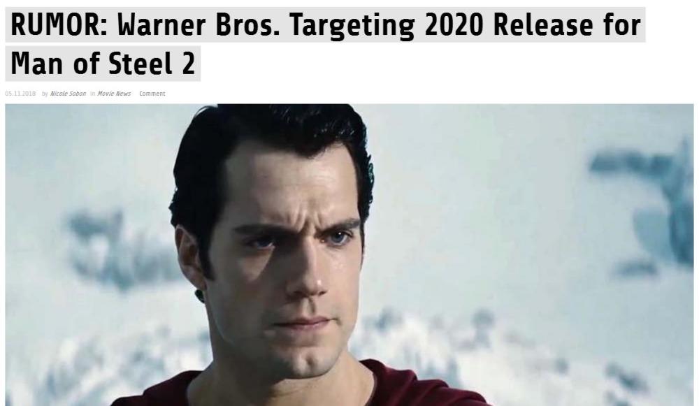 谁执导呢？《超人：钢铁之躯2》有望2020年上映