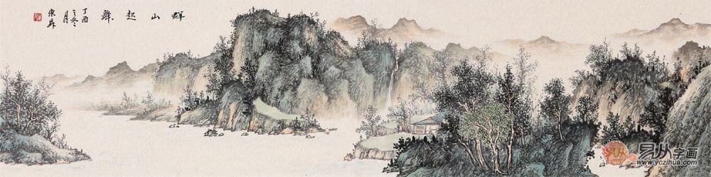 赵洪霞老师的山水画可以用四个字来概括:"心象风景".