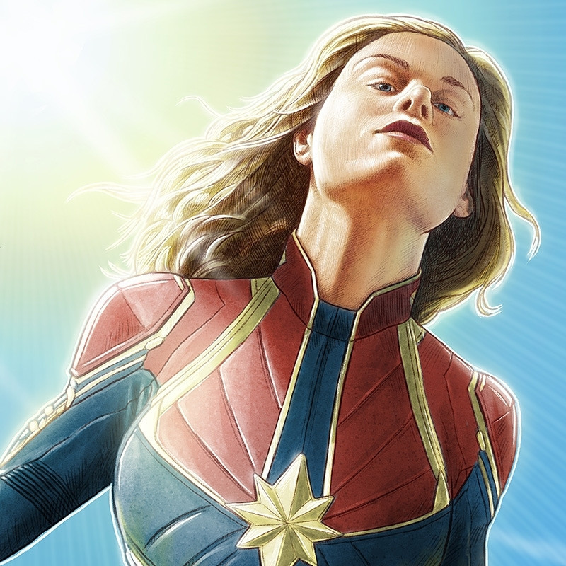 网友帮漫威制作了一张《惊奇队长》的海报,简直帅炸!