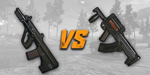绝地求生:最强步枪aug跟groza的属性比较,你会喜欢哪把枪呢?
