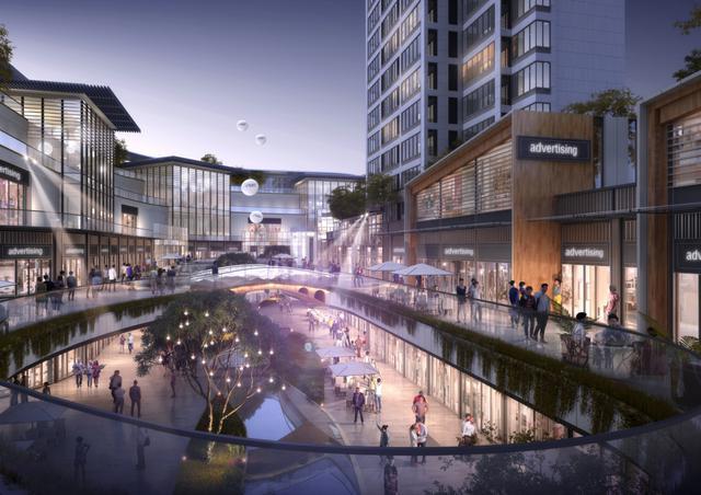 作为吾悦广场大商业的延伸产品——汉水·金街,它借鉴上海南京路步行