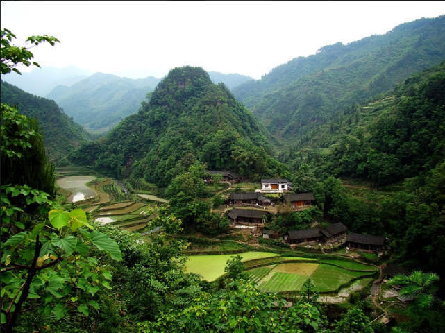 大山深处的村庄犹如世外桃源