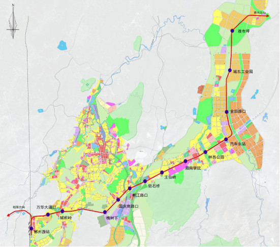 预计2019年开工轻轨线是连接郴州,资兴和桂阳县市区域交通.