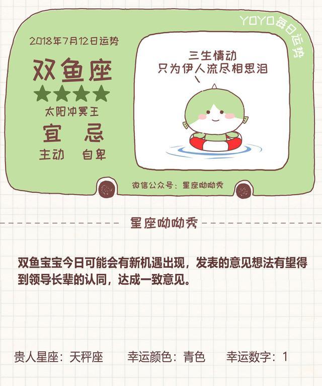 7月12日星座运势 有一个星座有赚钱机会 腾讯网