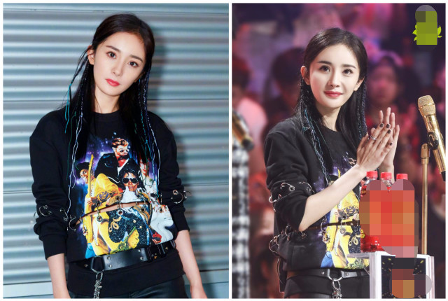 又被"显老"的空气刘海坑!杨幂再挑战少女彩辫发,减龄不成反变土甜风!