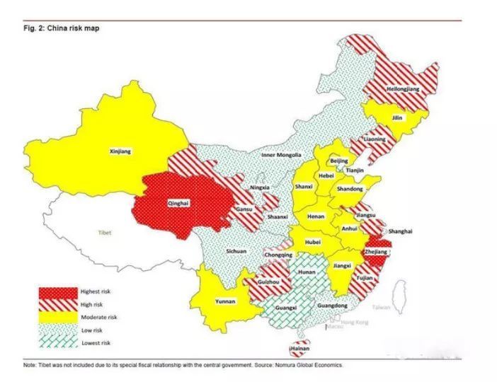 各省市地方债地图:多省、多市、多县地方政府