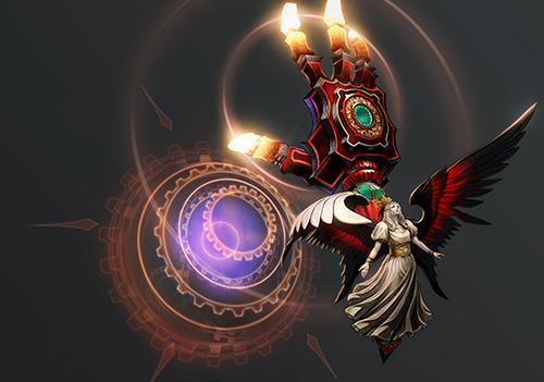 她头顶是朱雀象征之轮,身后挥动翅膀,负责世间万恶之审判.