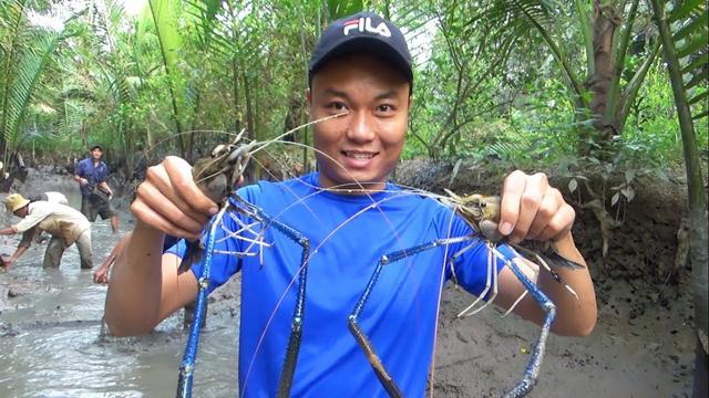 泰国的这种沼虾,腿有35厘米长,真是美食界的"大长腿"啊!