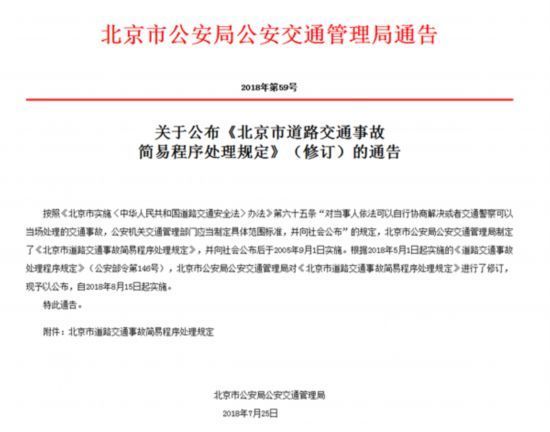 北京 发生轻微事故不挪车致拥堵罚200元 腾讯网