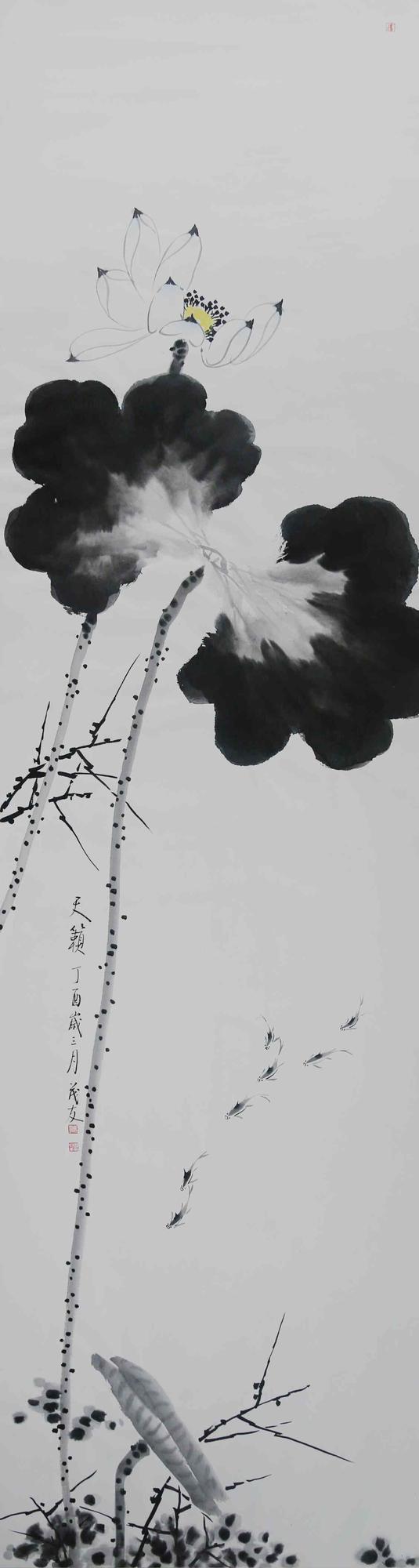 蔡茂友与近代吴湖帆水墨荷花作品对比欣赏-腾讯网