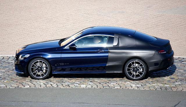 奔驰新c级coupe谍照