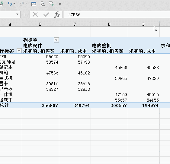 跟我学excel数据透视表第1集