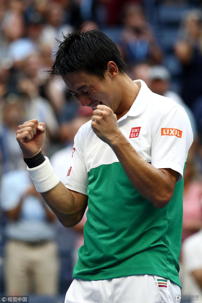 五盘鏖战逆转晋级 锦织圭紧握双拳喜笑颜开