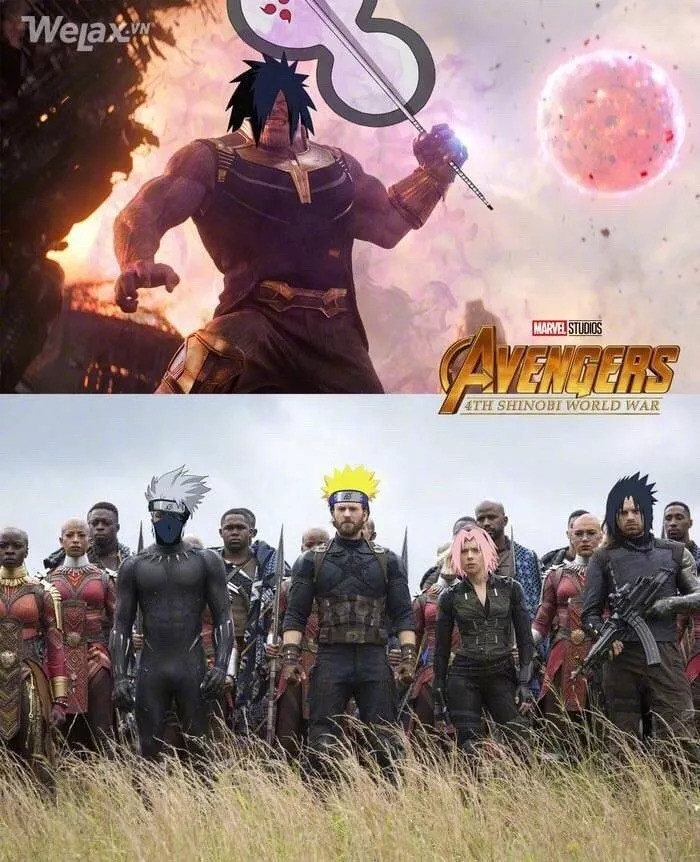 当《复联3》配上《火影忍者》片头曲,感觉进入