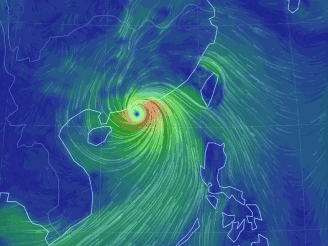 小编已闻到了浓浓的"山竹味"上图为"山竹"登陆时的天气雷达图今年第22
