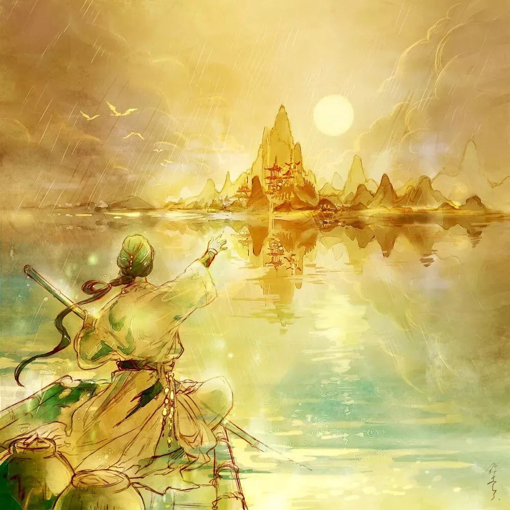 日本小哥笔下仙气飘飘的古风插画,治愈人心,画风美哭