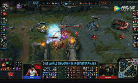 2016全球总决赛:duke1v4从rng手中死里逃生faker发条极限走位1v3逃出