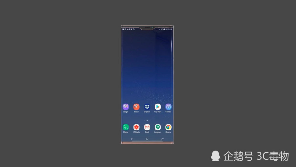 三星S11概念图:刘海屏后置四镜头 比iPhoneX
