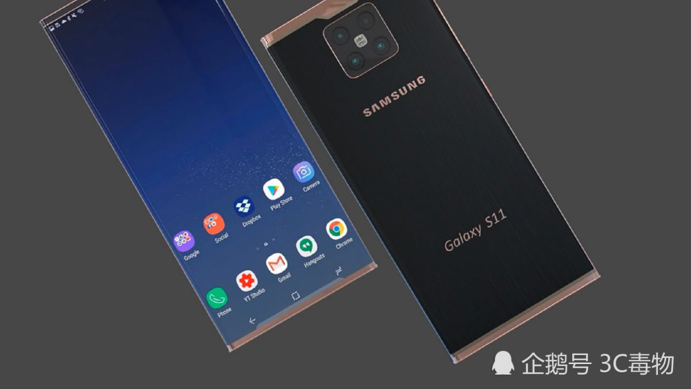 三星S11概念图:刘海屏后置四镜头 比iPhoneX