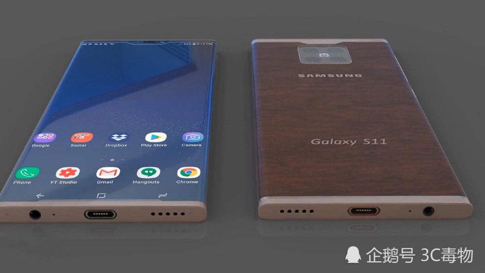 三星S11概念图:刘海屏后置四镜头 比iPhoneX