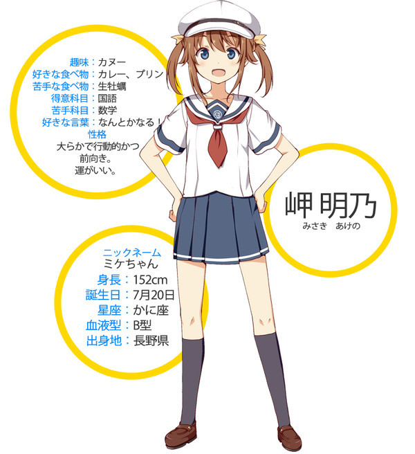 海洋少女岬明乃 人设公布 海洋少女岬明乃 悠哉日常大王 漫画化