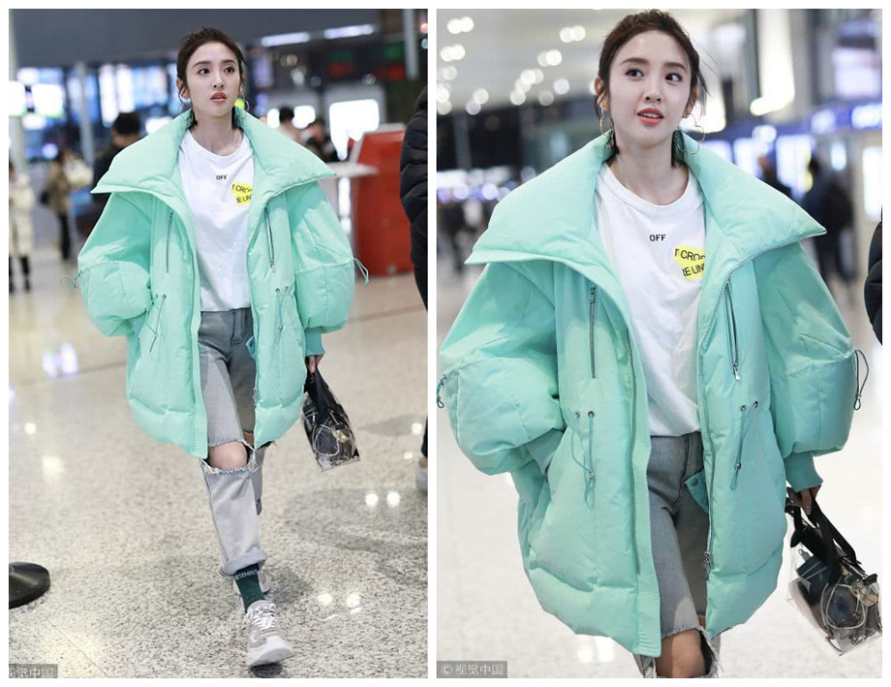 机场臃肿大比拼?杨幂告别下半身失踪,女明星