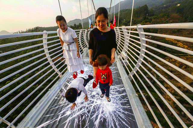 大连首座玻璃吊桥现身!108米"悬空"赏花!