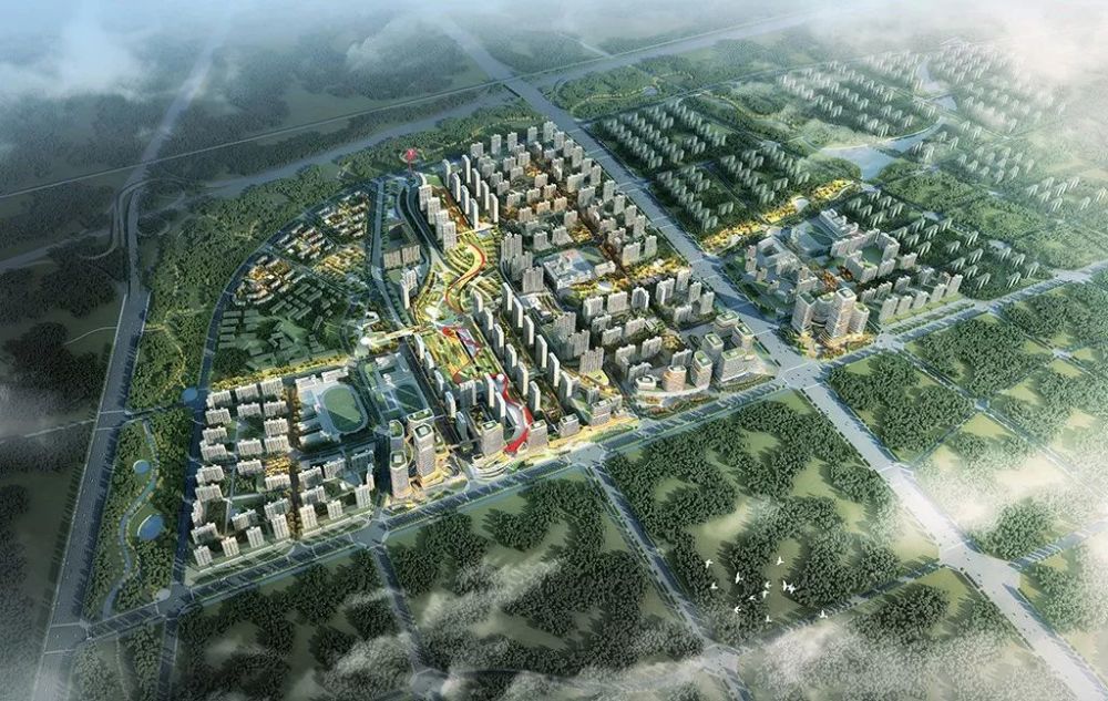 万盛站周边一体化设计(占地0.63km建设规模63万㎡)