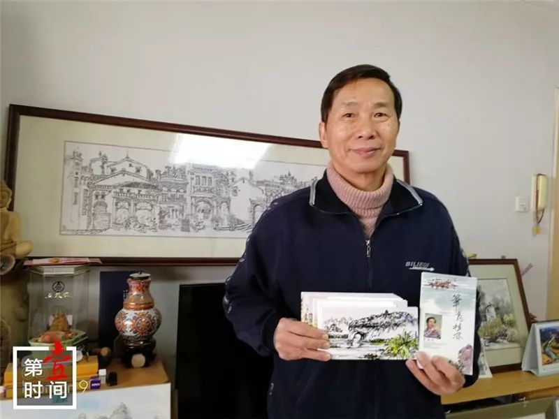 火了!他用一支钢笔将桂林山水搬上明信片!